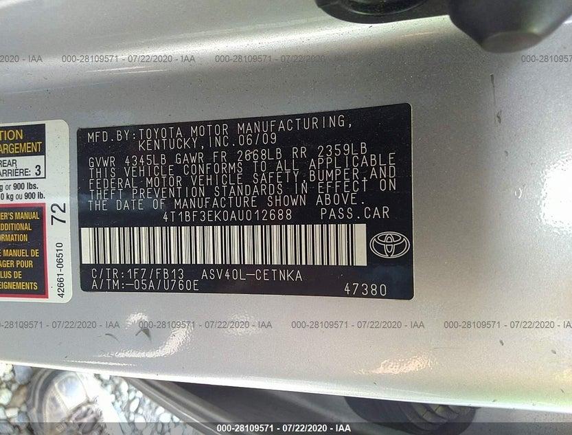 4T1BF3EK0AU012688