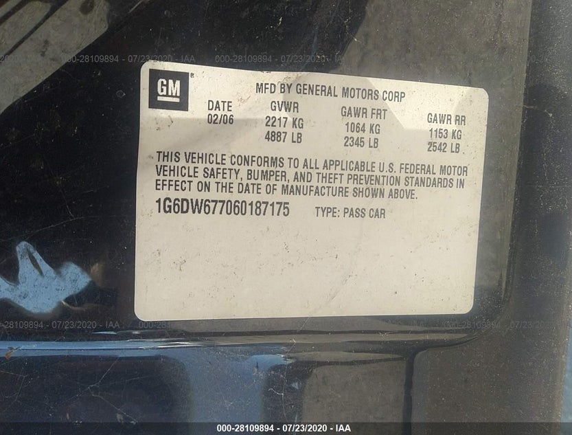 1G6DW677060187175
