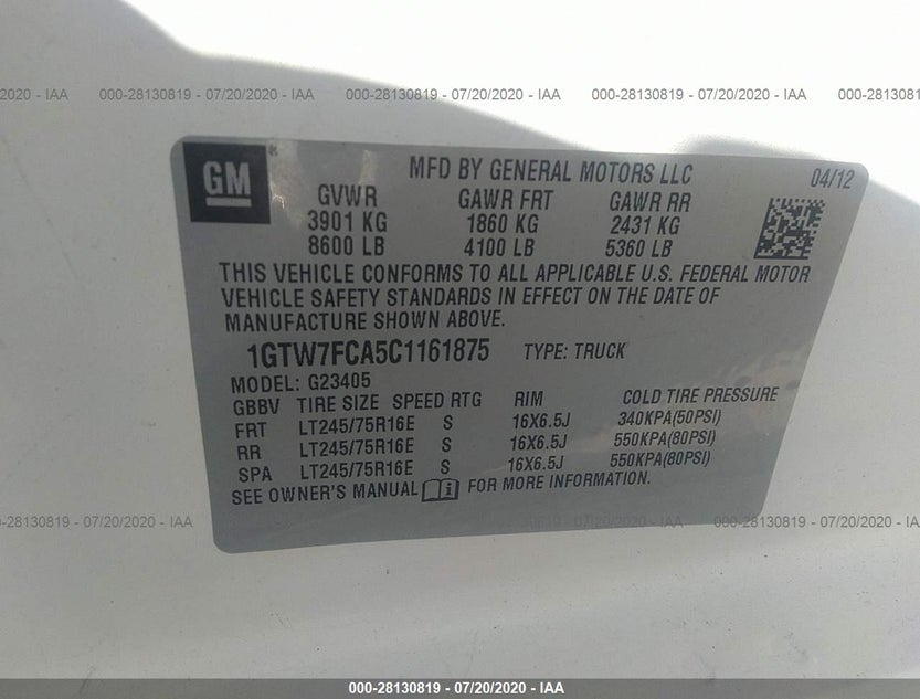 1GTW7FCA5C1161875