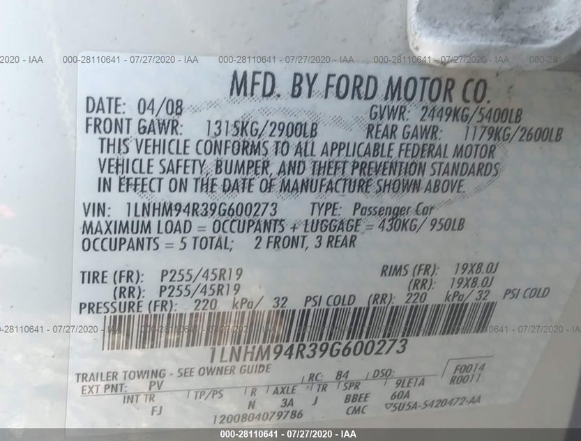1LNHM94R39G600273