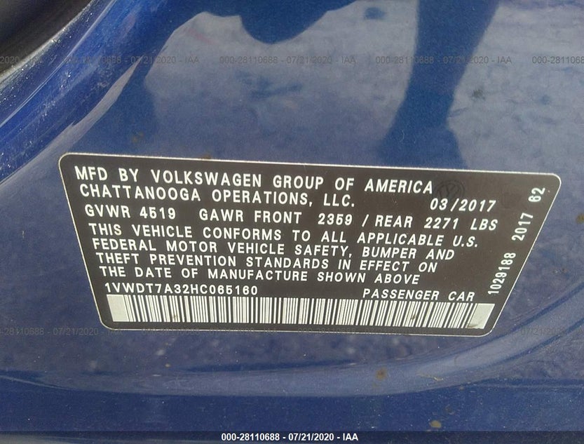 1VWDT7A32HC065160