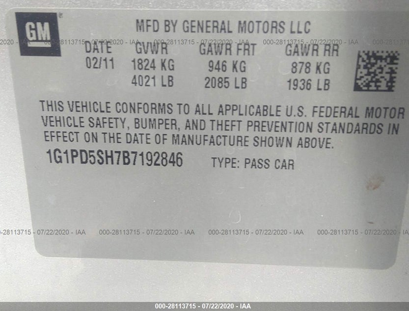 1G1PD5SH7B7192846
