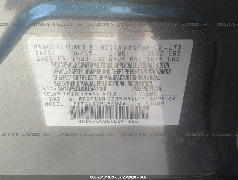 3N1CP5CU8KL547160