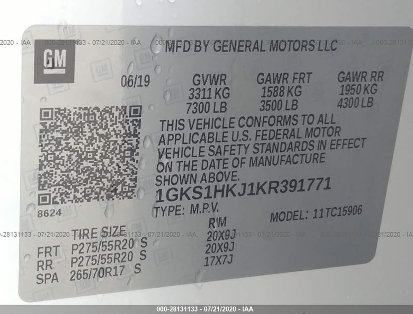 1GKS1HKJ1KR391771