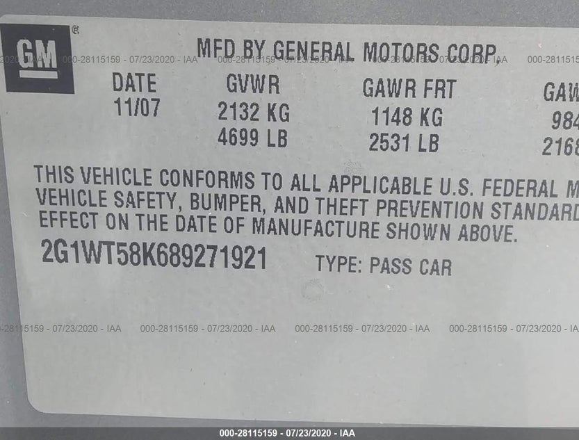 2G1WT58K689271921