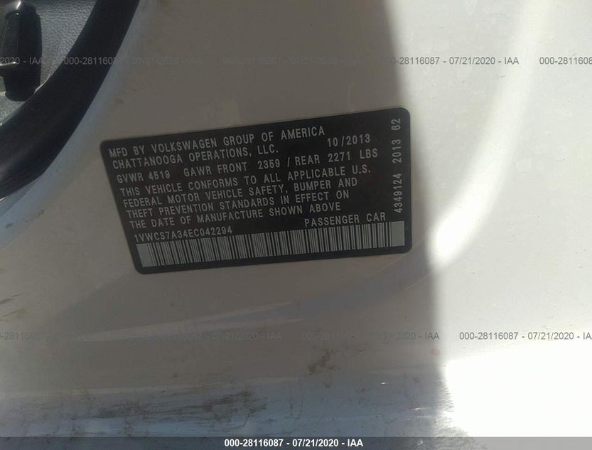 1VWCS7A34EC042294