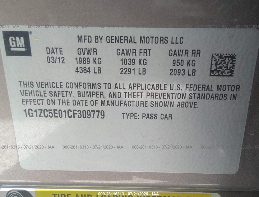 1G1ZC5E01CF309779
