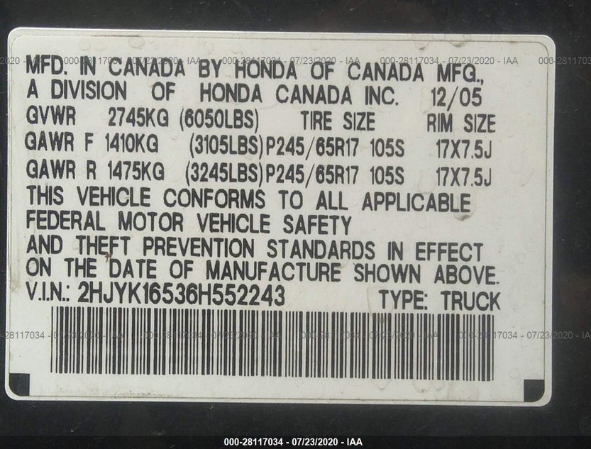 2HJYK16536H552243