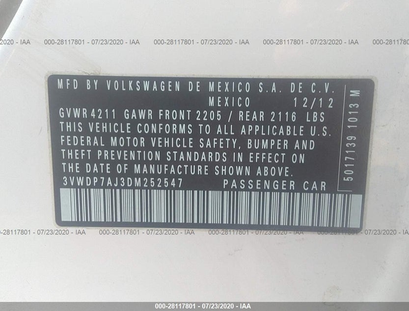 3VWDP7AJ3DM252547