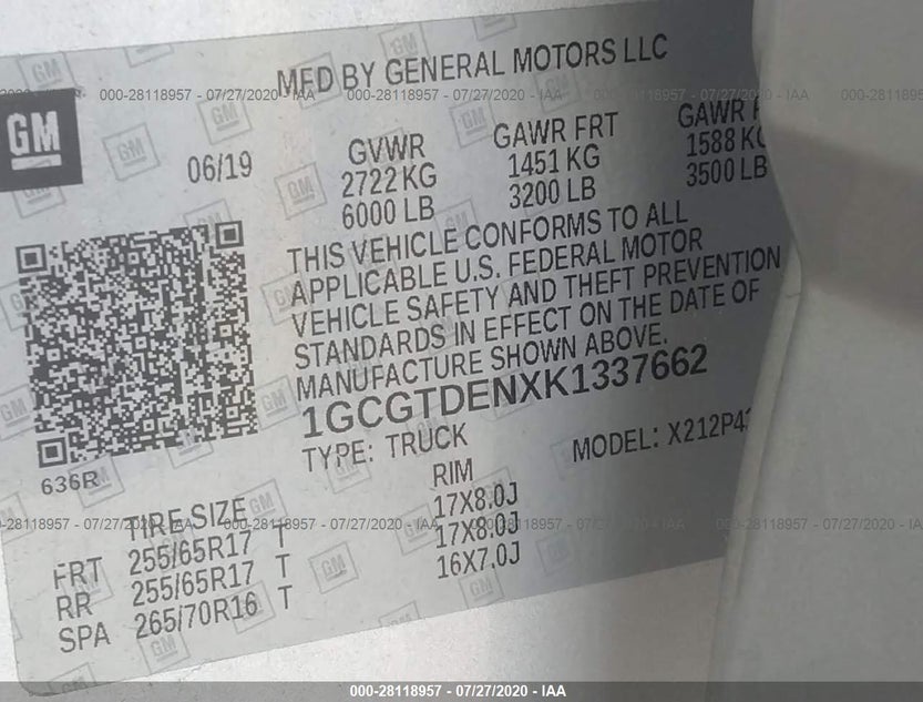 1GCGTDENXK1337662