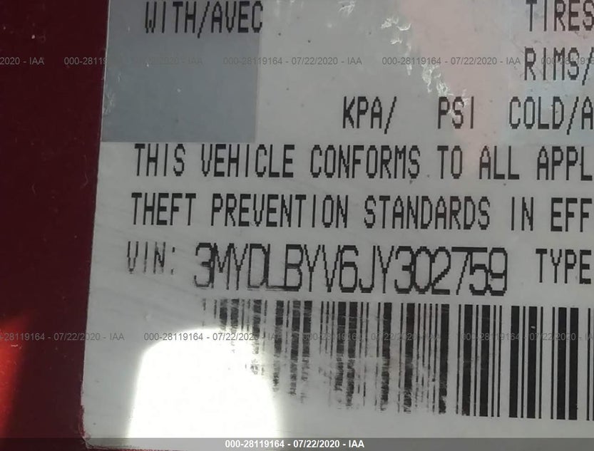 3MYDLBYV6JY302759
