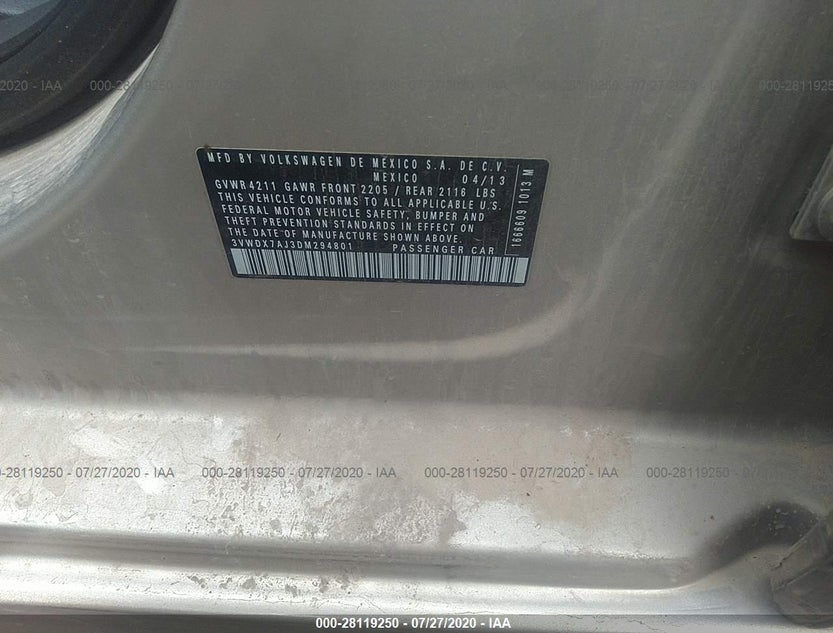 3VWDX7AJ3DM294801