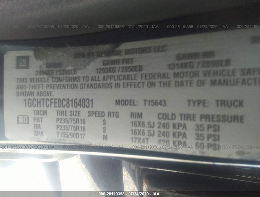 1GCHTCFE0C8164031