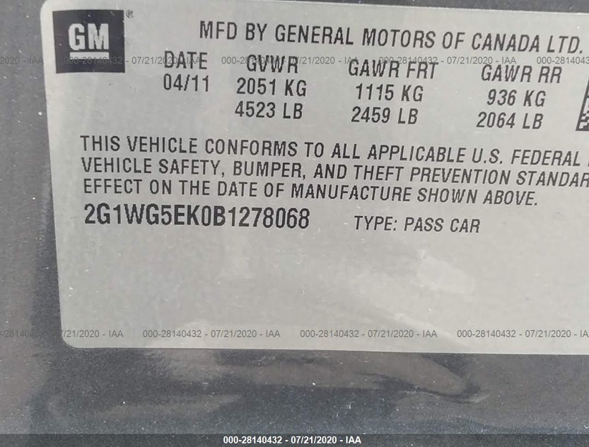 2G1WG5EK0B1278068