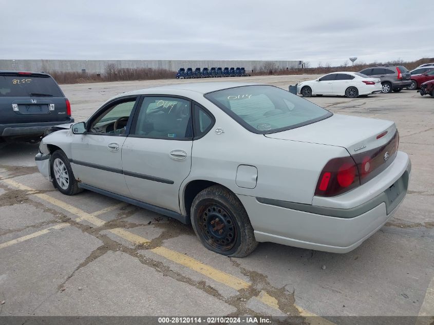 2003 Chevrolet Impala VIN: 2G1WF52EX39132121 Lot: 28120114