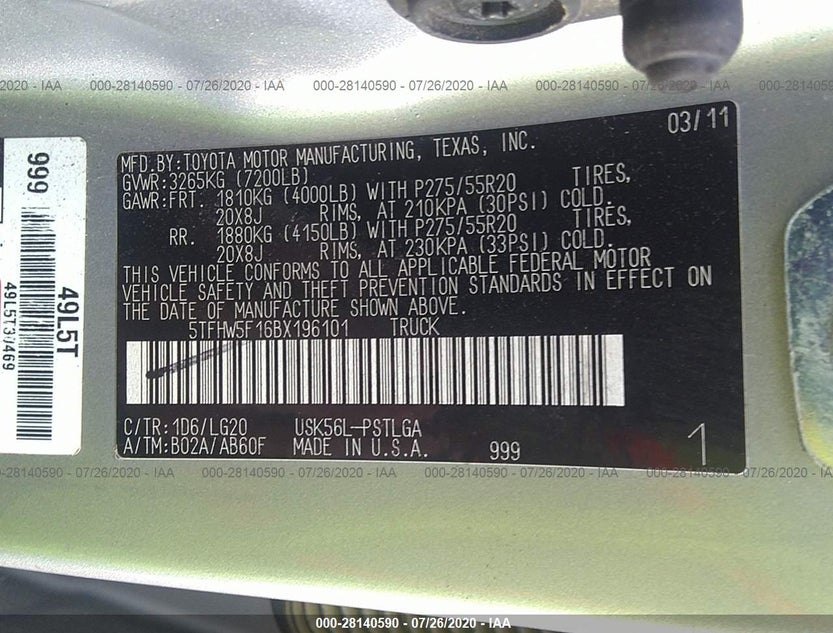 5TFHW5F16BX196101