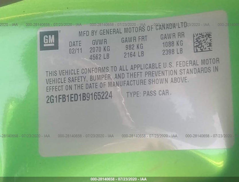 2G1FB1ED1B9165224