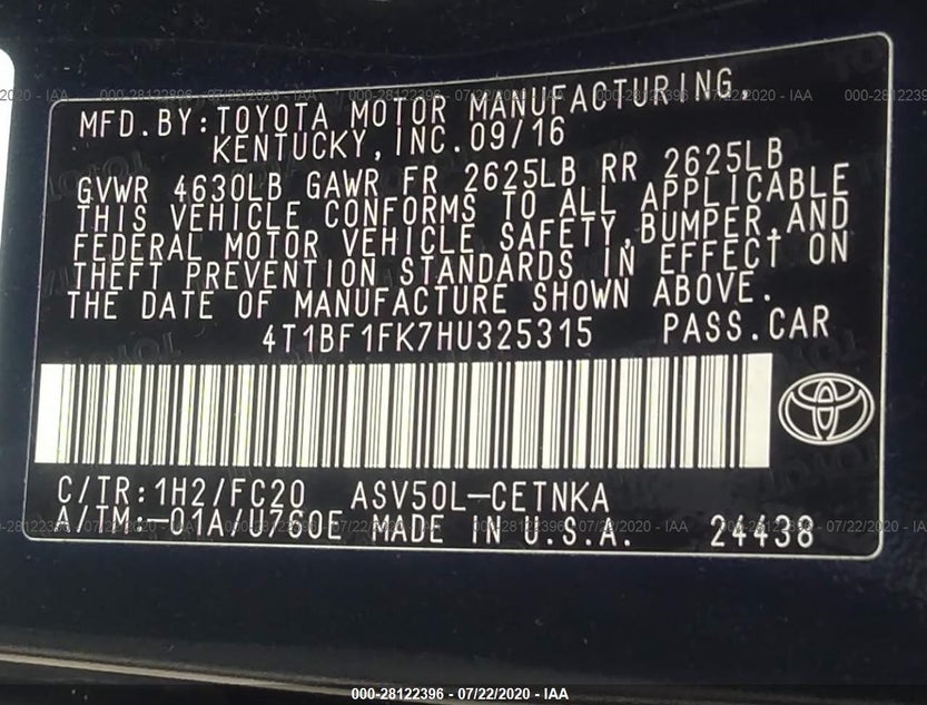 4T1BF1FK7HU325315