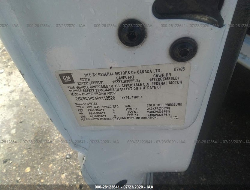 2GCEC19V461112623