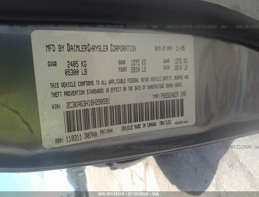 2C3KA63H16H290591
