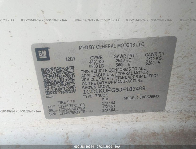 1GC1KUEG5JF183499