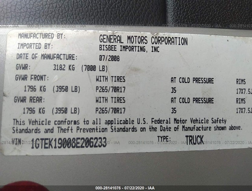 1GTEK19008E206233