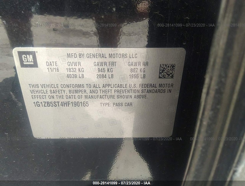 1G1ZB5ST4HF190165