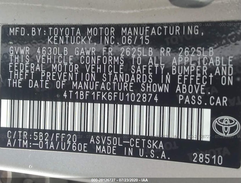 4T1BF1FK6FU102874