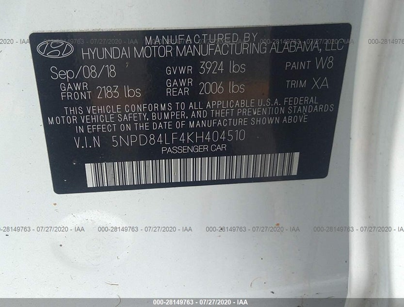5NPD84LF4KH404510