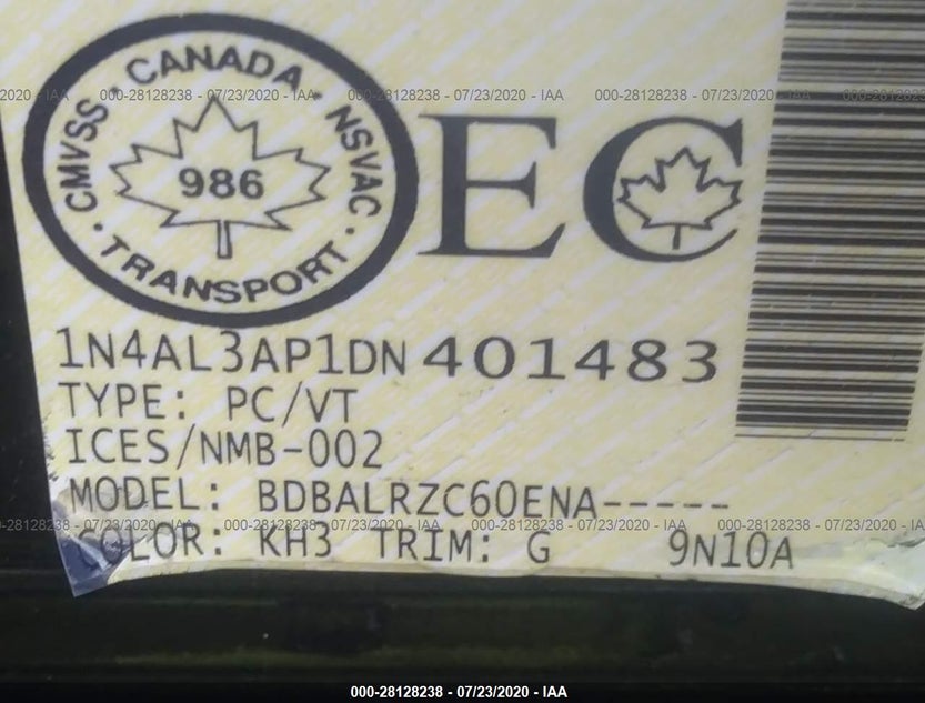 1N4AL3AP1DN401483