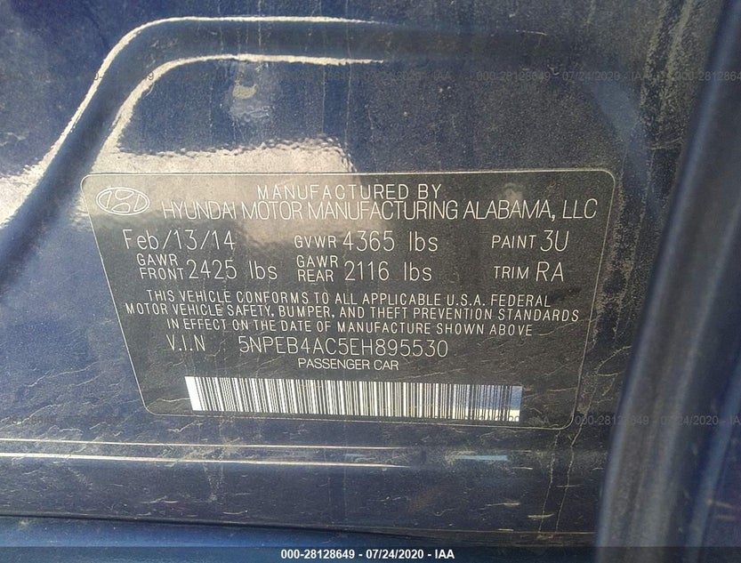 5NPEB4AC5EH895530