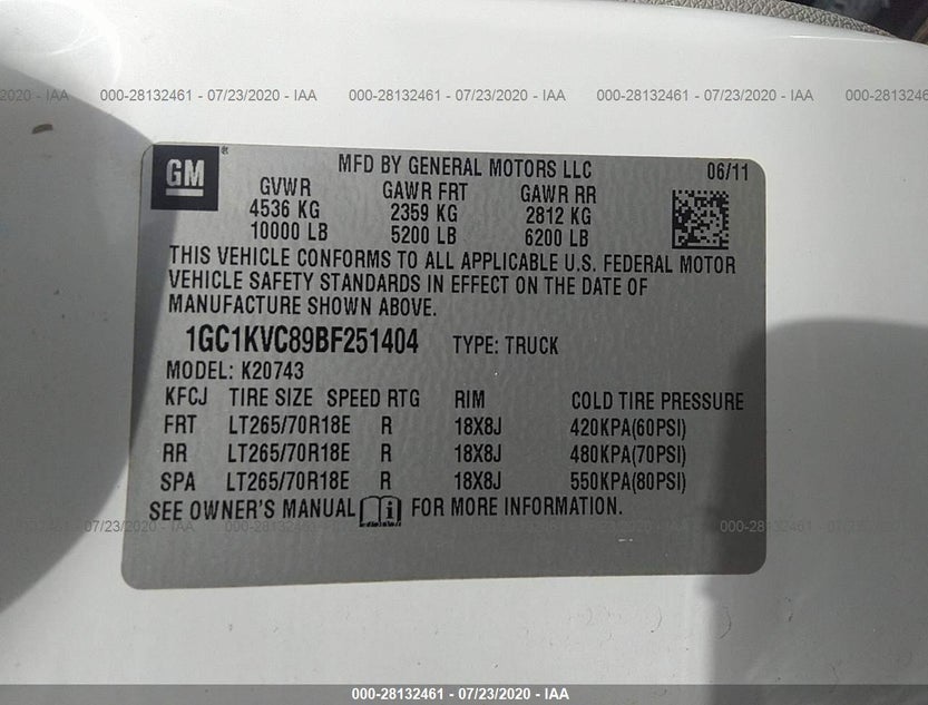 1GC1KVC89BF251404
