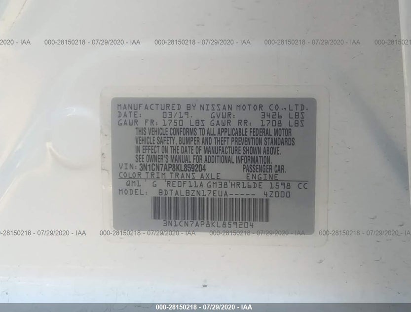 3N1CN7AP8KL859204