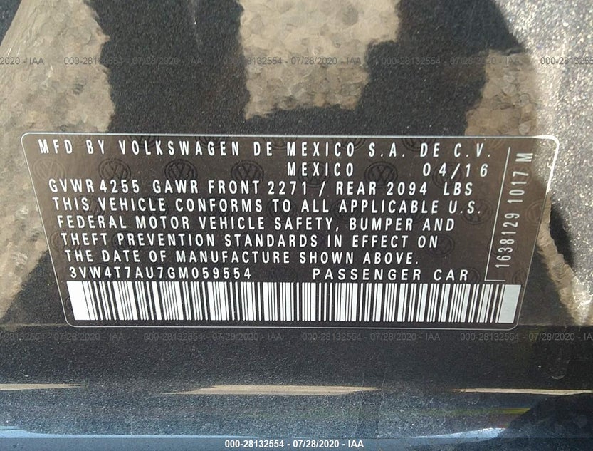 3VW4T7AU7GM059554