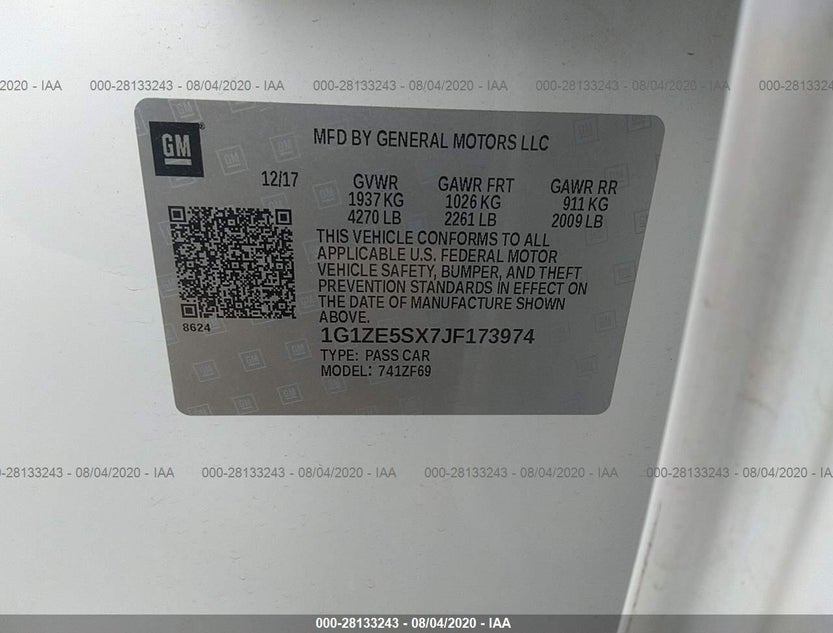 1G1ZE5SX7JF173974
