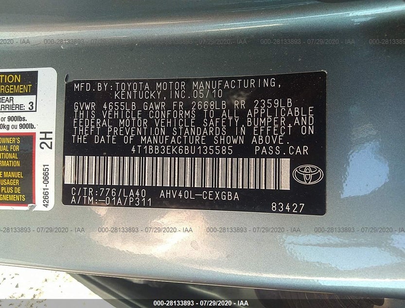 4T1BB3EK6BU135585