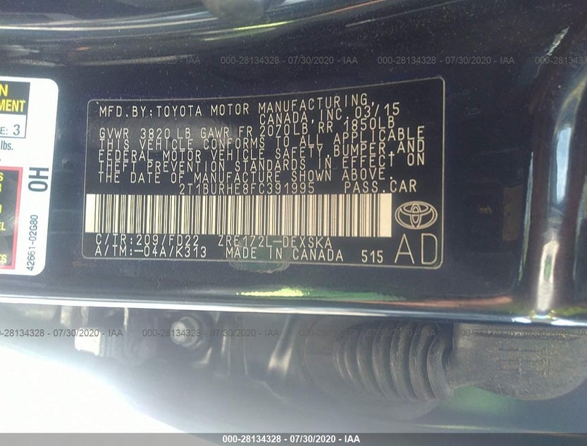 2T1BURHE8FC391995