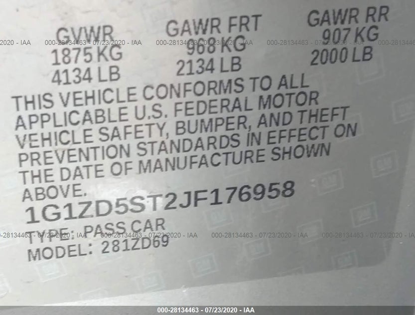 1G1ZD5ST2JF176958