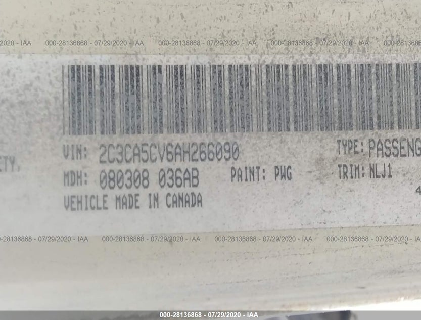 2C3CA5CV6AH266090
