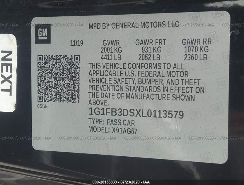 1G1FB3DSXL0113579