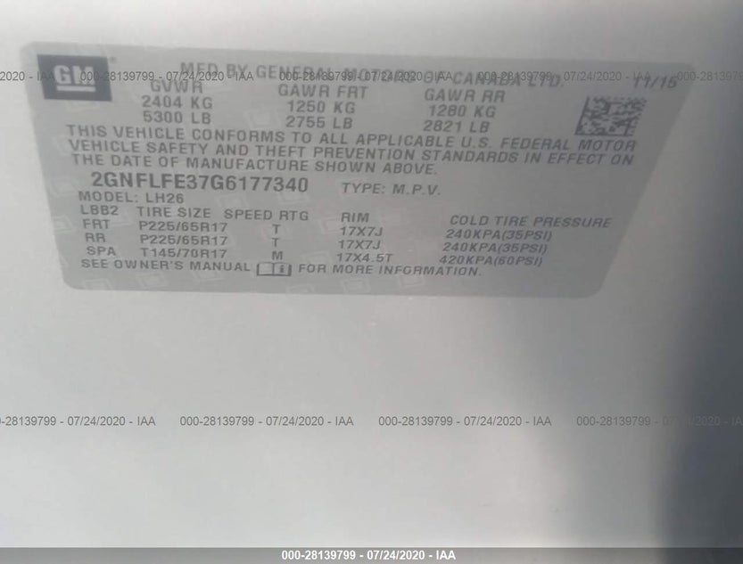 2GNFLFE37G6177340