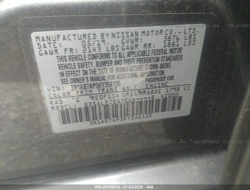 3N1AB7AP5KY358130