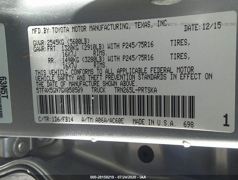 5TFAX5GN7GX058509