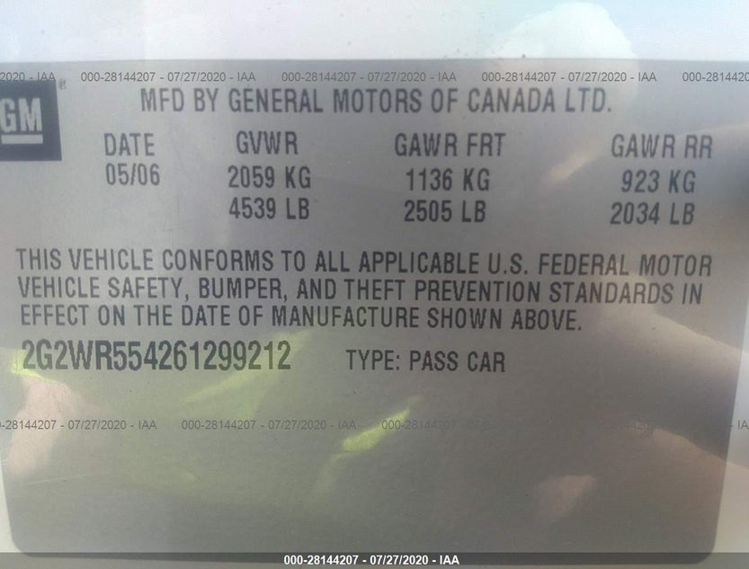 2G2WR554261299212