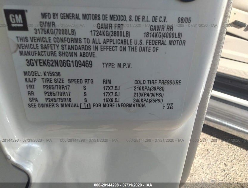 3GYEK62N06G109469