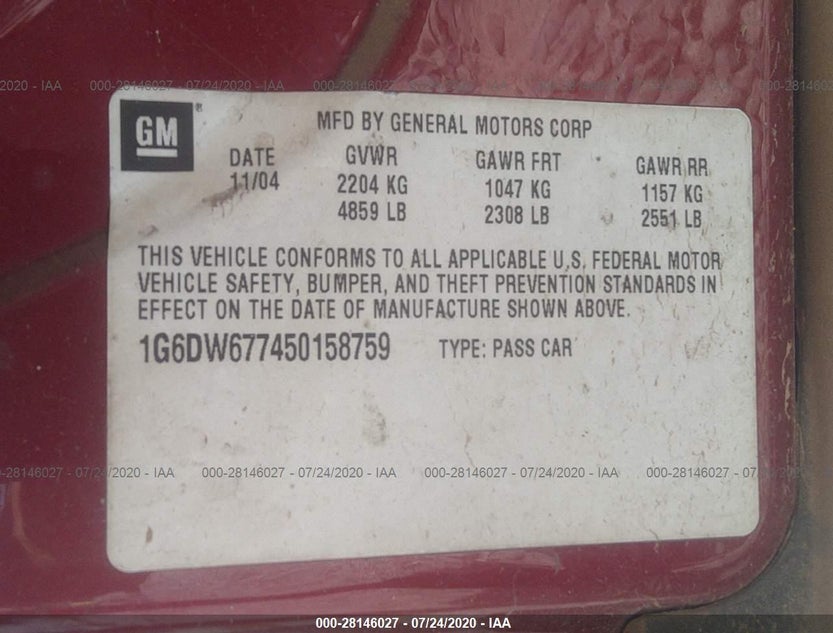 1G6DW677450158759