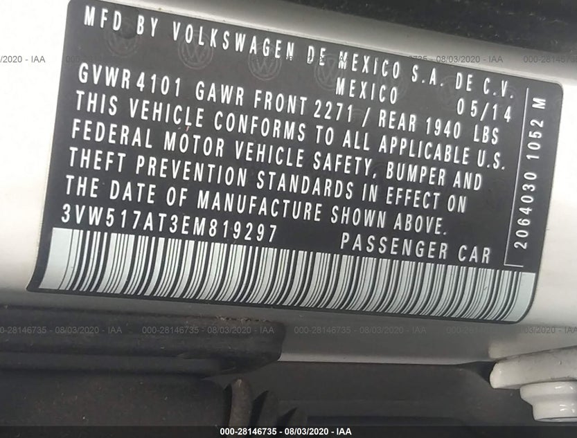 3VW517AT3EM819297