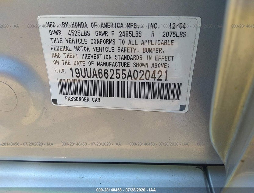19UUA66255A020421