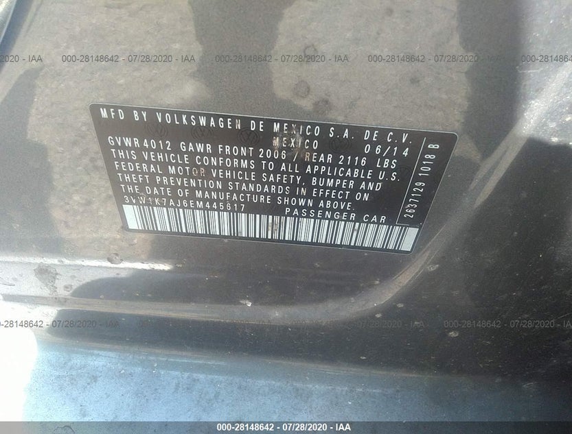 3VW1K7AJ6EM445617