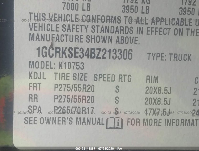 1GCRKSE34BZ213306